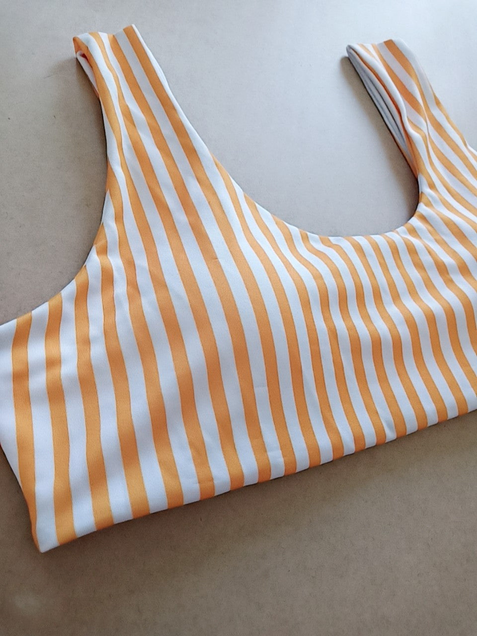 Striped printed bikini split swimsuit